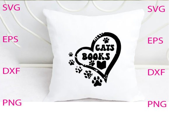Cats Books Svg Design: Graphics and Crafts in One