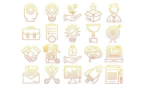 Development and Startup Icons Graphics Freebies