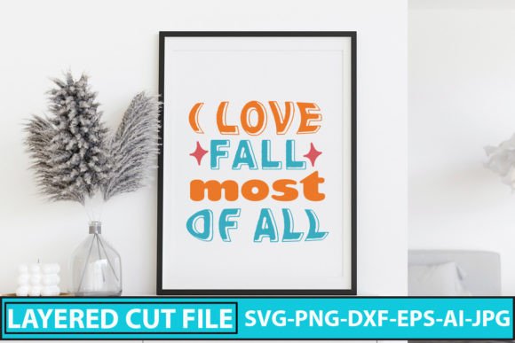 I Love Fall Most of All Retro SVG Design