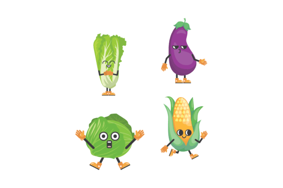 Kawaii Vegetable Icon Graphic Art Freebies