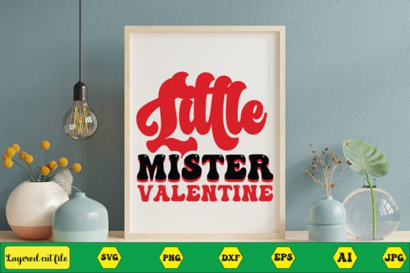 Little Mister Valentine Retro SVG