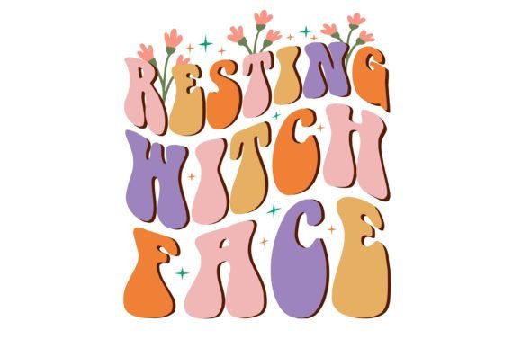 Resting Witch Face Halloween Sublimation Graphics