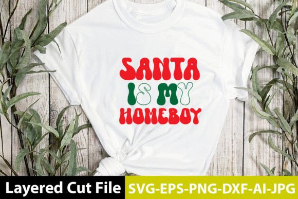 Santa is My Homeboy Retro Design